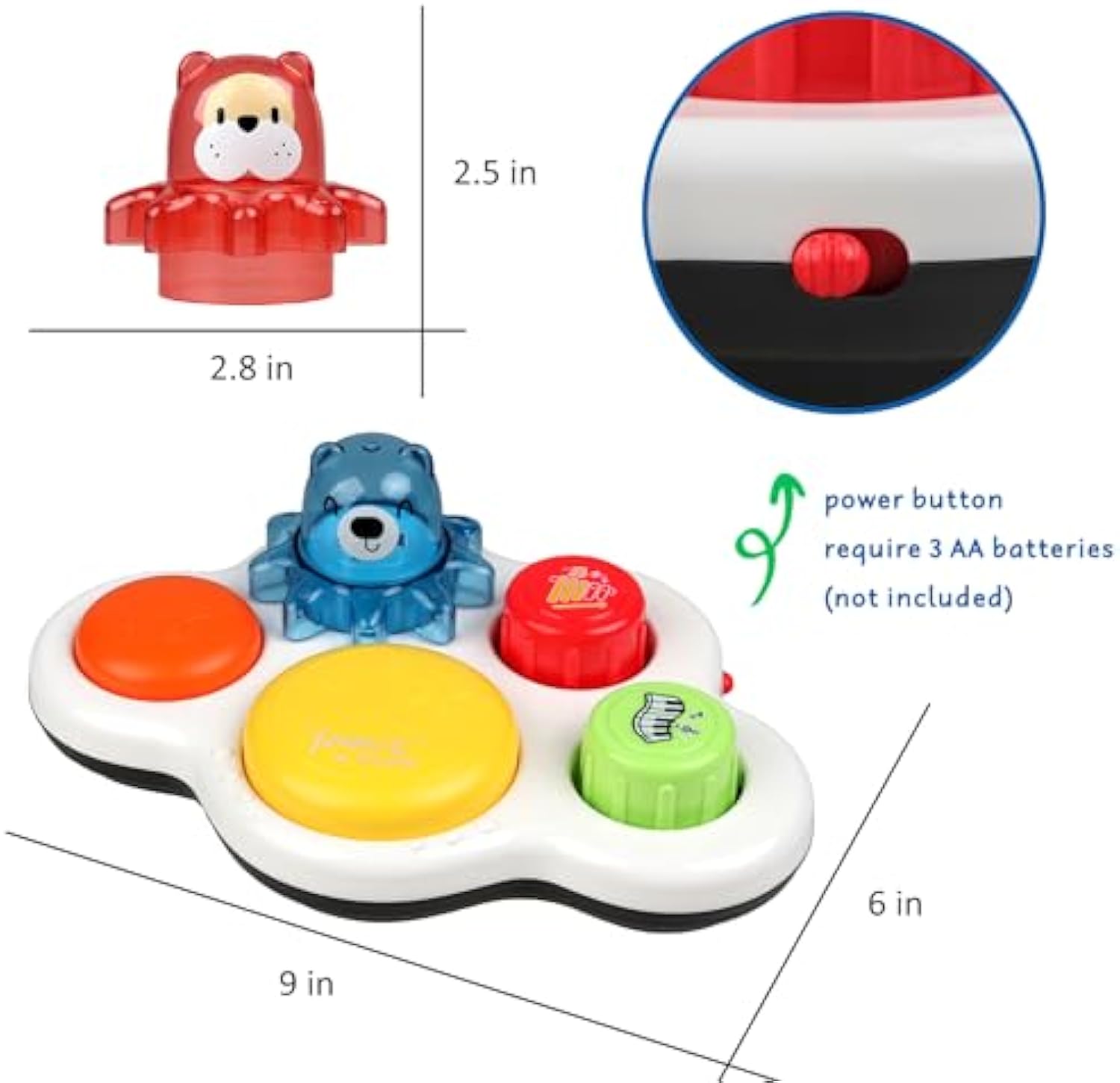 OEM Toys China Drum Toy Infant Early Education Musical Instrument Electric Baby Musical Light Up Toys Drum Gear - Image 11