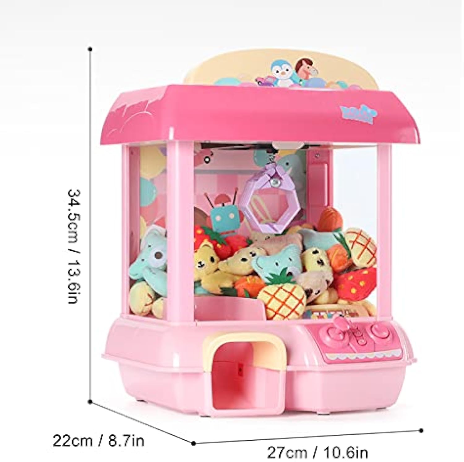 Girl Toys Mini Claw Machine Crane Game Toys Claw Machine for Kids with Plush Toys for Kids - Image 5
