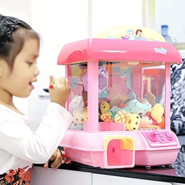 Girl Toys Mini Claw Machine Crane Game Toys Claw Machine for Kids with Plush Toys for Kids - Image 12