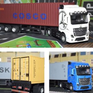 Toy Cars 1:50 Alloy Truck Model Removable Engineering Transport Container Lorry Vehicle Pull Back Toy with Light Sound - Image 15