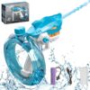 Kids Outdoor Toys Cool Shark Shape Adult Water Gun Electric Water Gun Up to 32 ft Long Range Automatic Water Gun for Kids - Image 14