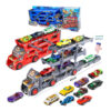 Toy Cars Hot Sell Metal Diecast Model Cars Freewheel Truck Set 8 Pcs Semi Trailer Truck Carrier Truck - Image 14