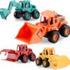 Toy Cars Colorful 4 Pack Friction Powered Construction Truck Toys Vehicles Construction Toys - Image 14