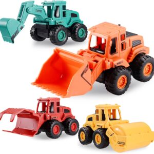 Toy Cars Colorful 4 Pack Friction Powered Construction Truck Toys Vehicles Construction Toys - Image 13
