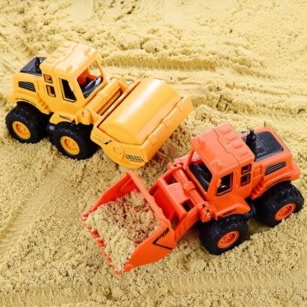 Toy Cars Colorful 4 Pack Friction Powered Construction Truck Toys Vehicles Construction Toys - Image 8