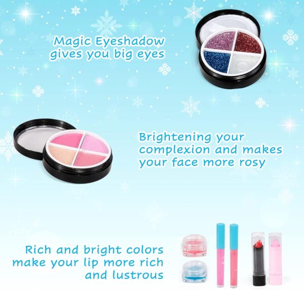 Girl Toys Real Washable Kids Lip Gloss Mini Nail Makeup Kit Makeup Set Toy for Girl - Image 10