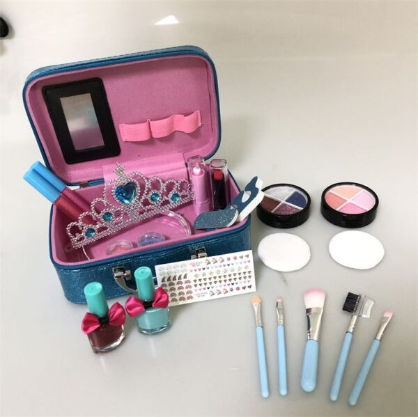Girl Toys Real Washable Kids Lip Gloss Mini Nail Makeup Kit Makeup Set Toy for Girl - Image 12