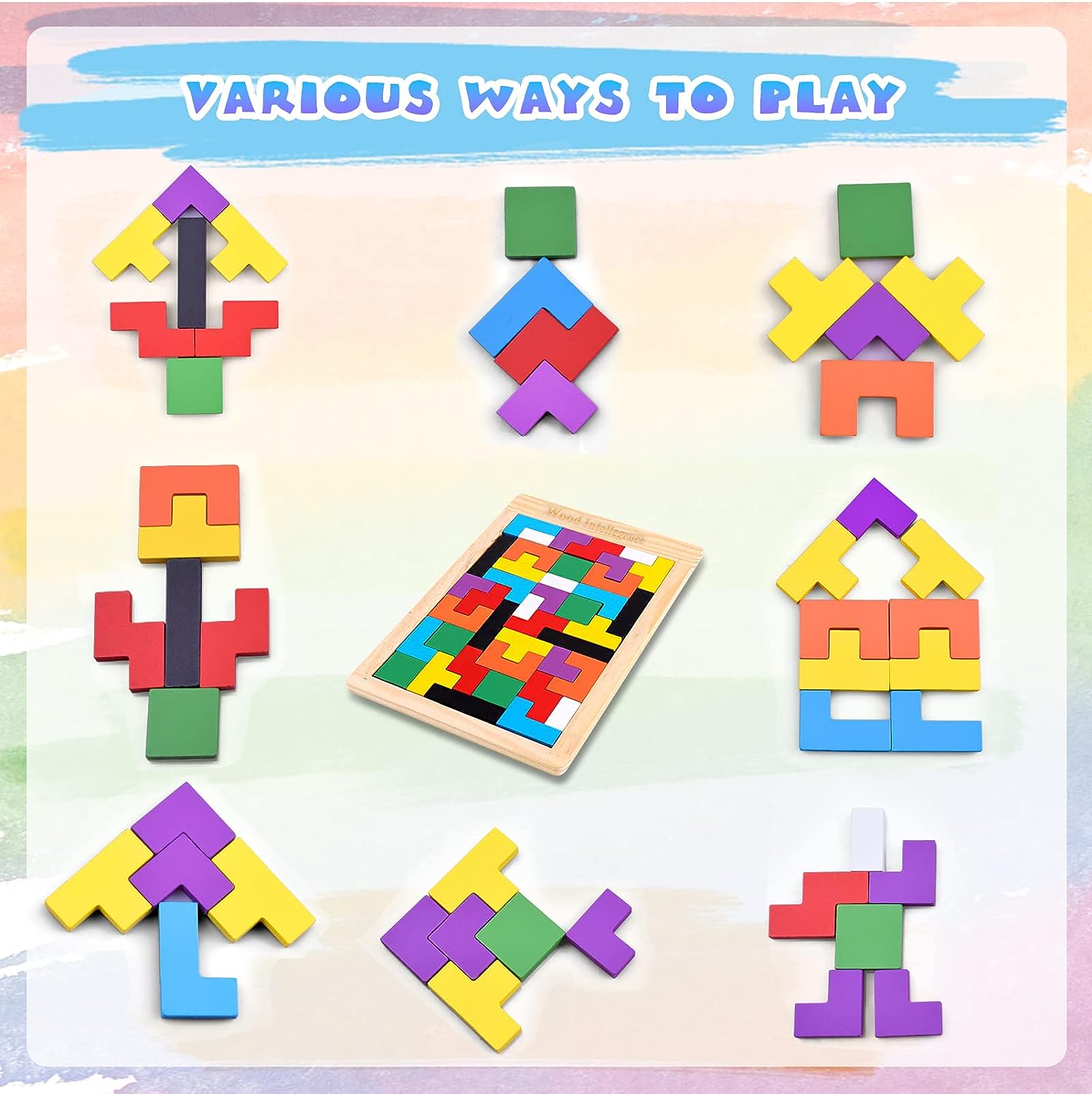 Wholesale High Quality Montessori Educational Toys Wooden 3d Jigsaw Puzzles Games For Kids - Image 5
