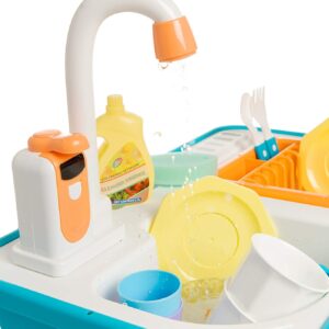 High Quality Pretend Kitchen Play Toy Mini Washing Machine Washing Sink Circulate Water Faucet Role Play - Image 14