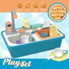 High Quality Pretend Kitchen Play Toy Mini Washing Machine Washing Sink Circulate Water Faucet Role Play - Image 16