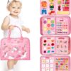 Wholesale Baby Sensory Silicone Pull String Montessori Toys Pink Unicorn Felt Busy Boards for Kids - Image 14