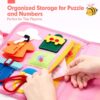 Wholesale Baby Sensory Silicone Pull String Montessori Toys Pink Unicorn Felt Busy Boards for Kids - Image 17