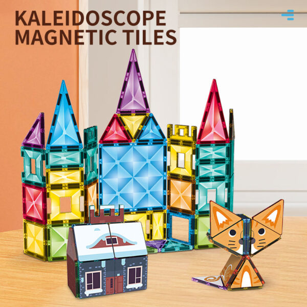 New Design 100pcs+99pcs Magnet Building Tiles Magnetic Building Block Sets for Kids - Image 4