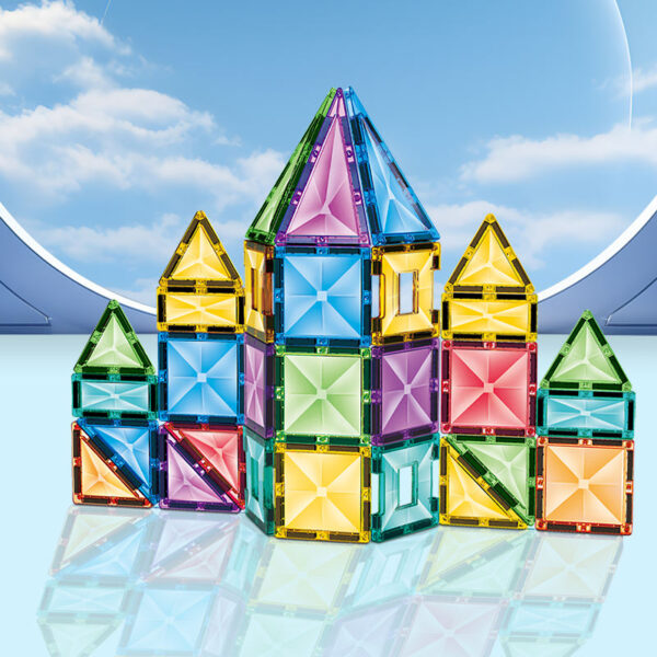 New Design 100pcs+99pcs Magnet Building Tiles Magnetic Building Block Sets for Kids - Image 8