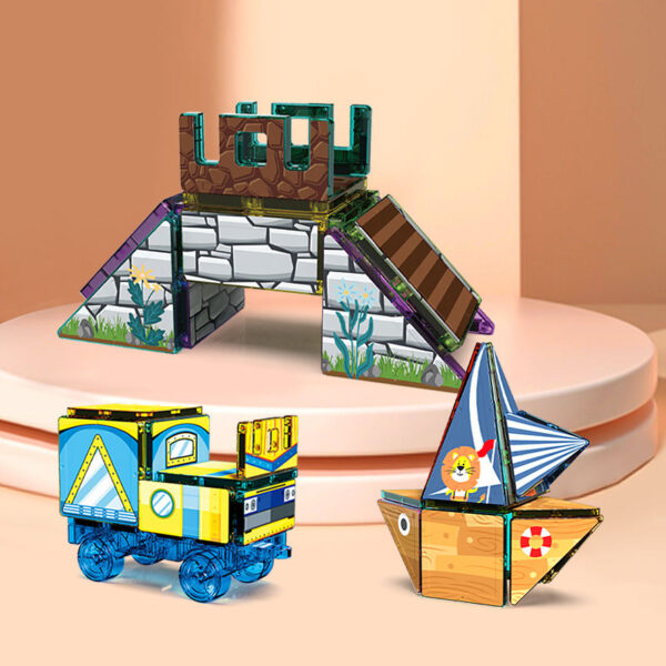 New Design 100pcs+99pcs Magnet Building Tiles Magnetic Building Block Sets for Kids - Image 10