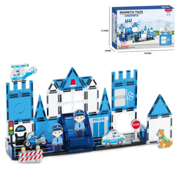 Factory Direct STEAM Toys Magnetic Tiles for Kids Magnetic Toy Block Plastic Building Blocks Set Kids Magnet Toys - Image 2