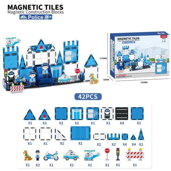Factory Direct STEAM Toys Magnetic Tiles for Kids Magnetic Toy Block Plastic Building Blocks Set Kids Magnet Toys - Image 10