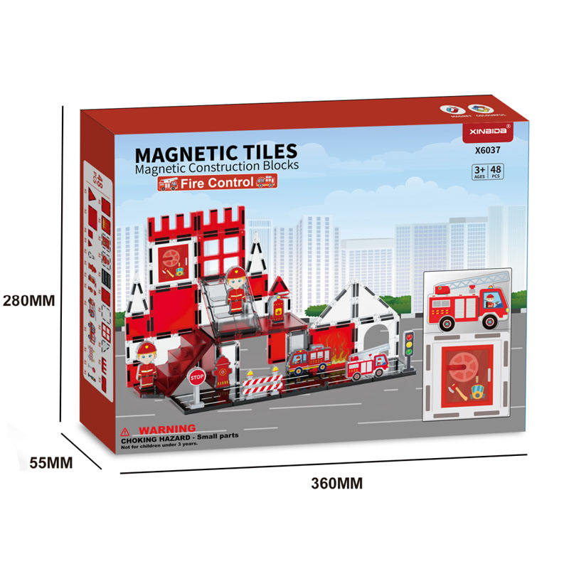 New Design 48 Piece Magnetic Blocks for Children Early Learning Block Magnet DIY Puzzle Game Magnetic Tiles Set - Image 8