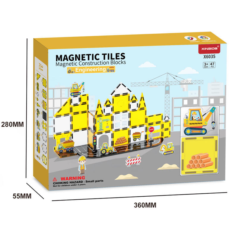 ABS Plastic Engineering Series Magnetic Tiles Set For Kids Magnetic Toy Block DIY Magnetic Play Blocks - Image 8