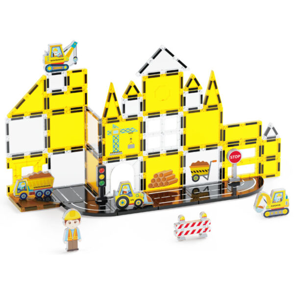 ABS Plastic Engineering Series Magnetic Tiles Set For Kids Magnetic Toy Block DIY Magnetic Play Blocks - Image 11