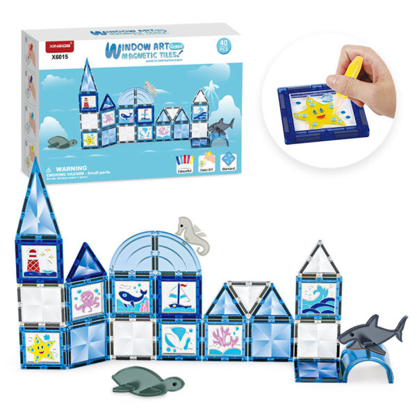 Children’s Early Education Magnetic Toys with Color Glue Diy Assembly Magnetic Blocks Educational Toys for Kids Learning - Image 2