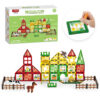 80 Piece Magnetic Tiles 3D Building Blocks Educational Toys For Kids DIY Painting Color Glue Toys Sets - Image 13