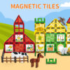 80 Piece Magnetic Tiles 3D Building Blocks Educational Toys For Kids DIY Painting Color Glue Toys Sets - Image 14