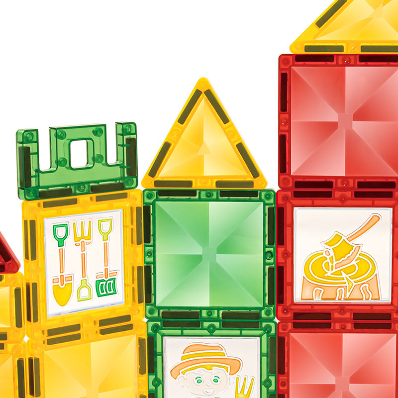 80 Piece Magnetic Tiles 3D Building Blocks Educational Toys For Kids DIY Painting Color Glue Toys Sets - Image 7