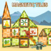 Steam Toys Magnetic Construction Tiles Window Art Color glue 42 Piece Building Blocks Educational Toys for Children - Image 14