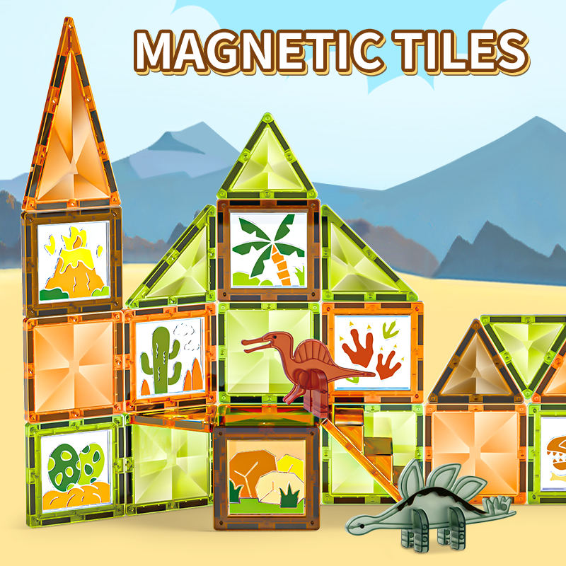 Steam Toys Magnetic Construction Tiles Window Art Color glue 42 Piece Building Blocks Educational Toys for Children - Image 3