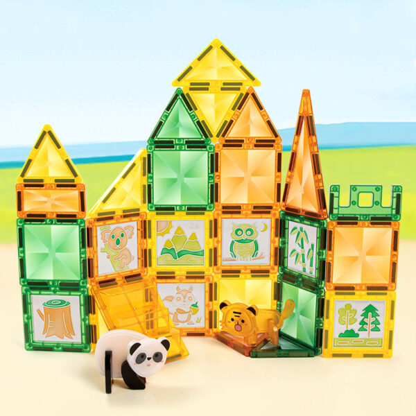 Kids Magnetic Tiles Color Glue Painting Building Blocks DIY Toys Art Creative Sets Magnetic Tiles - Image 6