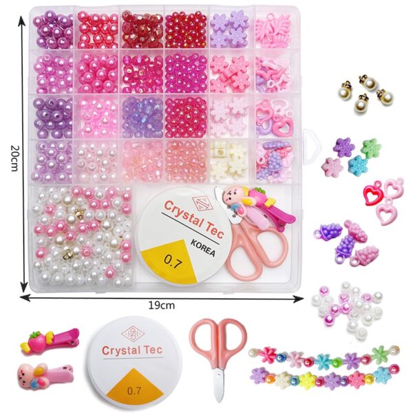 Girl Toys Mixed Clay Seed Beads Letter Beads DIY Completely Jewelry Making Starter Kit - Image 4