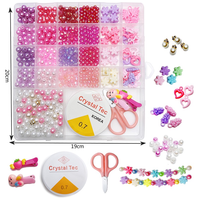 Girl Toys Mixed Clay Seed Beads Letter Beads DIY Completely Jewelry Making Starter Kit - Image 3