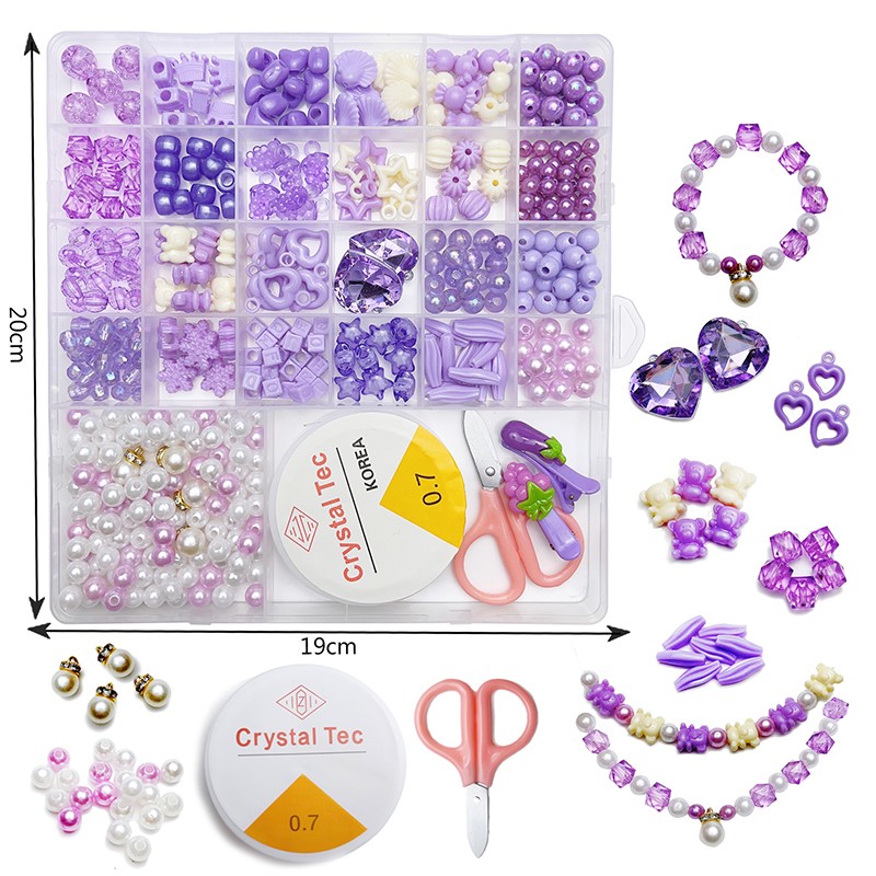 Girl Toys Mixed Clay Seed Beads Letter Beads DIY Completely Jewelry Making Starter Kit - Image 7