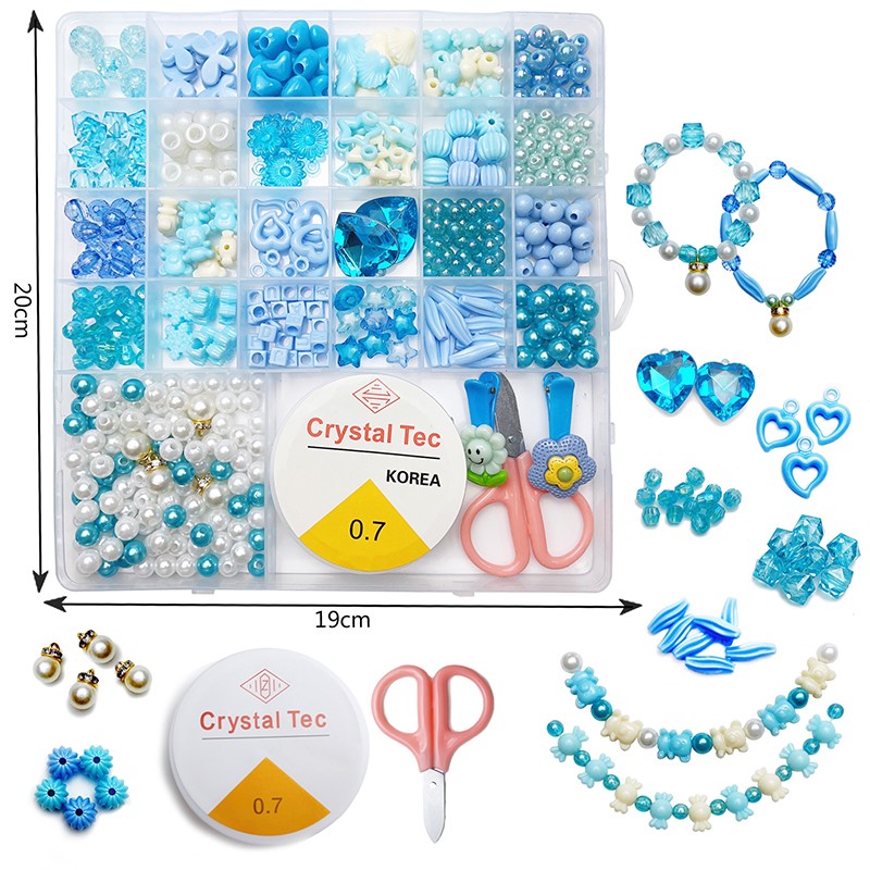 Girl Toys Mixed Clay Seed Beads Letter Beads DIY Completely Jewelry Making Starter Kit - Image 9
