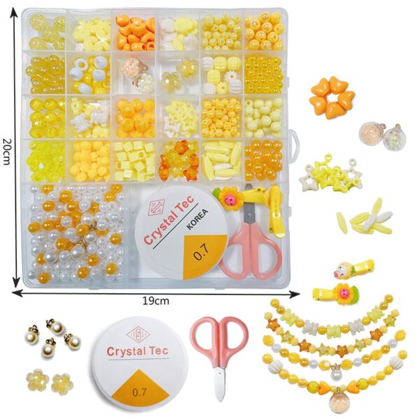 Girl Toys Mixed Clay Seed Beads Letter Beads DIY Completely Jewelry Making Starter Kit - Image 12