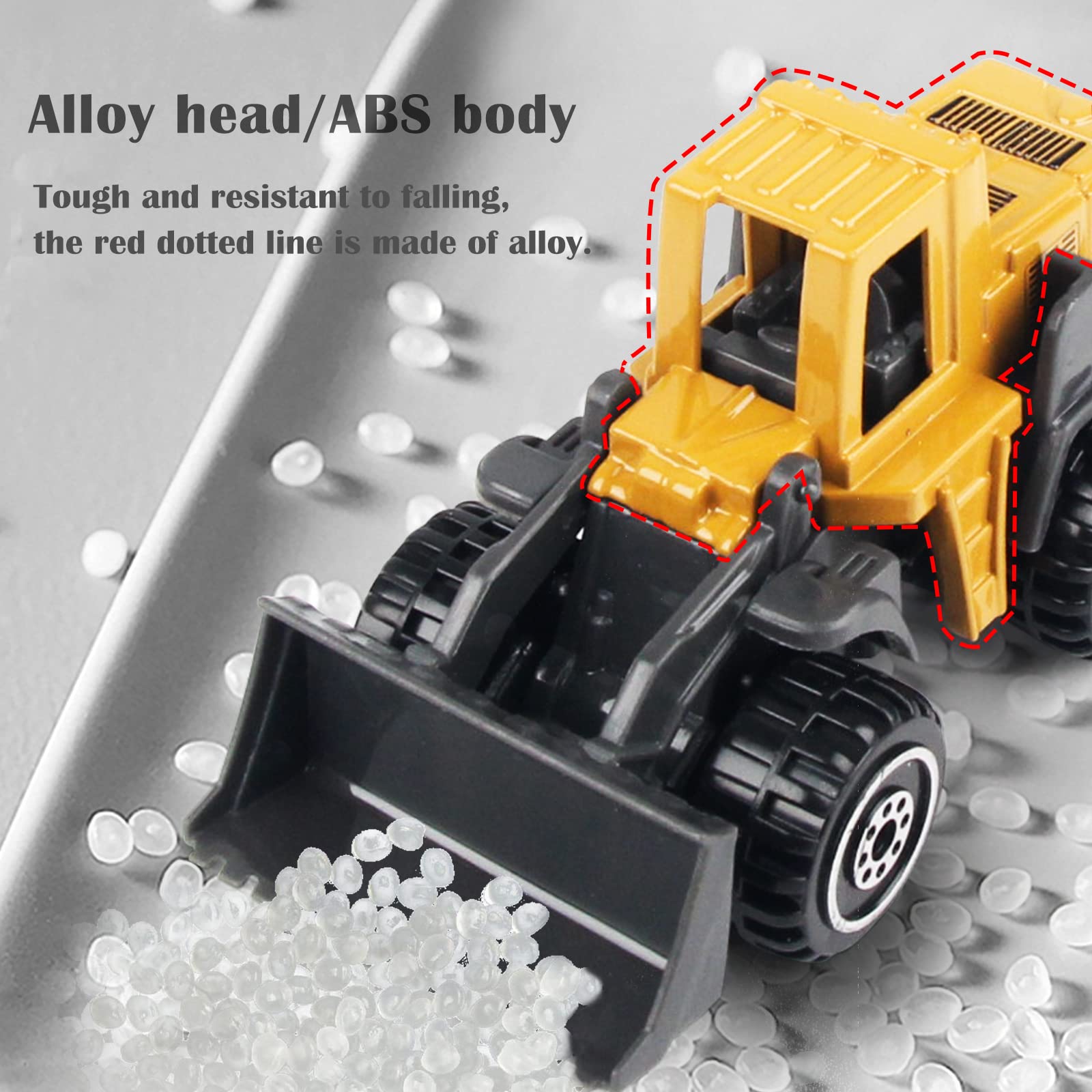 Alloy Metal 1/64 Scale Construction Toys Vehicles Engineering Excavators Dozer Diecast Toys - Image 5