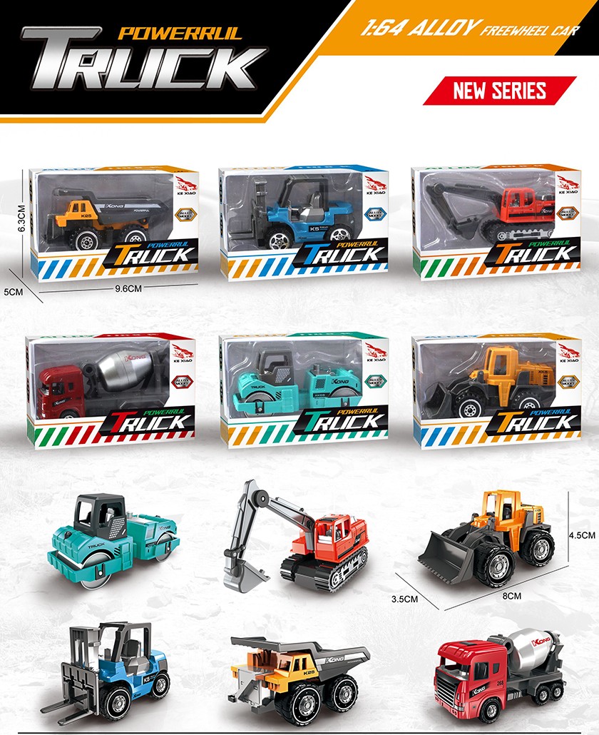 Alloy Metal 1/64 Scale Construction Toys Vehicles Engineering Excavators Dozer Diecast Toys - Image 11