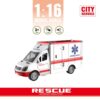 Hot Sale Kid 1:16 Inertial Friction Toy Ambulance Sound Medical Ambulance Rescue Vehicle Toys - Image 17