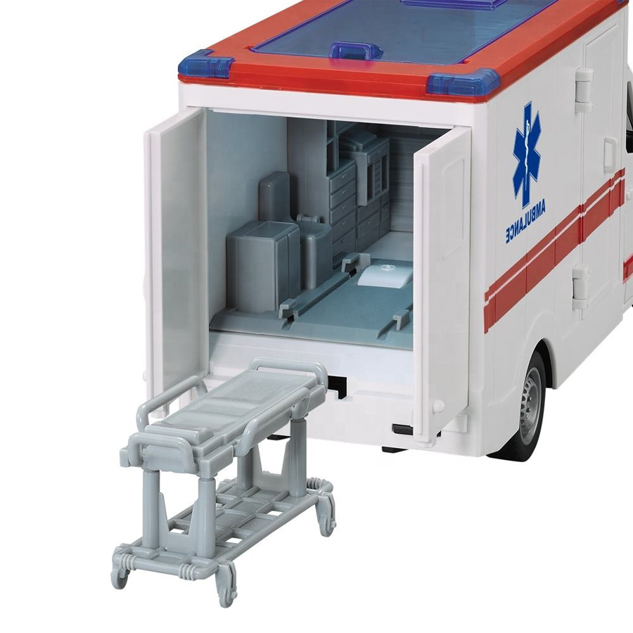 Hot Sale Kid 1:16 Inertial Friction Toy Ambulance Sound Medical Ambulance Rescue Vehicle Toys - Image 11
