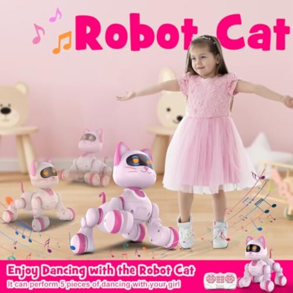 Kids Educational Rechargeable Electric Dancing Interactive Programable Intelligent Remote Control Robot Cat - Image 10
