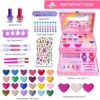 Girl Toys Pretend Play Cosmetic Toys 2 Layers Craft Purple Makeup Case Beauty Kit Eye Shadow Nail Polish For Make Up Kit - Image 15