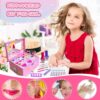 Girl Toys Pretend Play Cosmetic Toys 2 Layers Craft Purple Makeup Case Beauty Kit Eye Shadow Nail Polish For Make Up Kit - Image 16