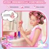 Girl Toys Pretend Play Cosmetic Toys 2 Layers Craft Purple Makeup Case Beauty Kit Eye Shadow Nail Polish For Make Up Kit - Image 18
