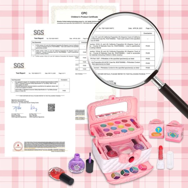 Little Girls Makeup Kit Baby Kids Makeup Box Kit Set Toys for Girls 8years - Image 6