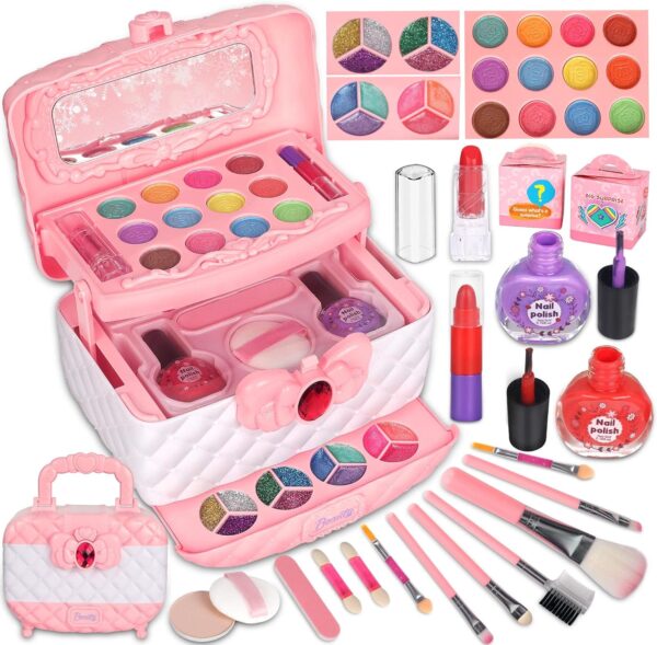 Little Girls Makeup Kit Baby Kids Makeup Box Kit Set Toys for Girls 8years - Image 10