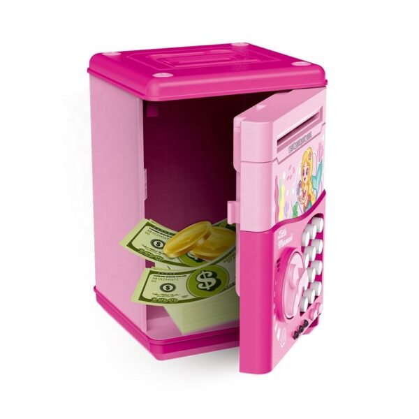 Girl Toys Novelty Kids Safe Plastic Paper Money Saving Boxes Digital Password Electronic Atm Piggy Bank - Image 4