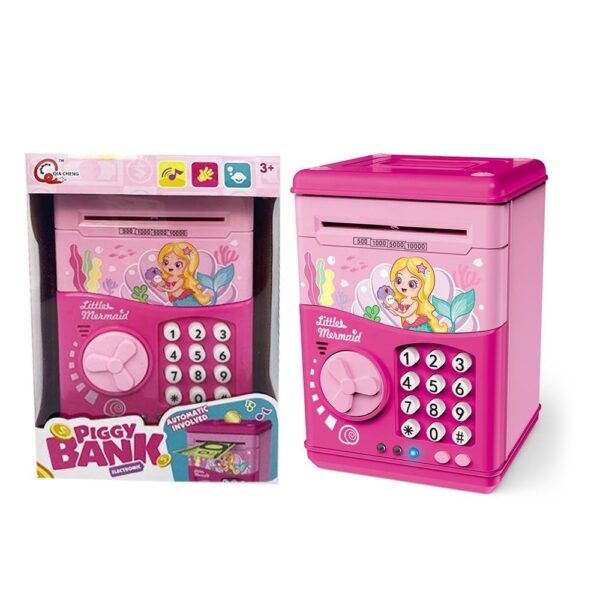 Girl Toys Novelty Kids Safe Plastic Paper Money Saving Boxes Digital Password Electronic Atm Piggy Bank - Image 10