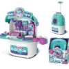 Girl Toys Luggage Simulation Medical Trolley Case Operating Table Pretend Play Doctor Toy Set for Kids - Image 14