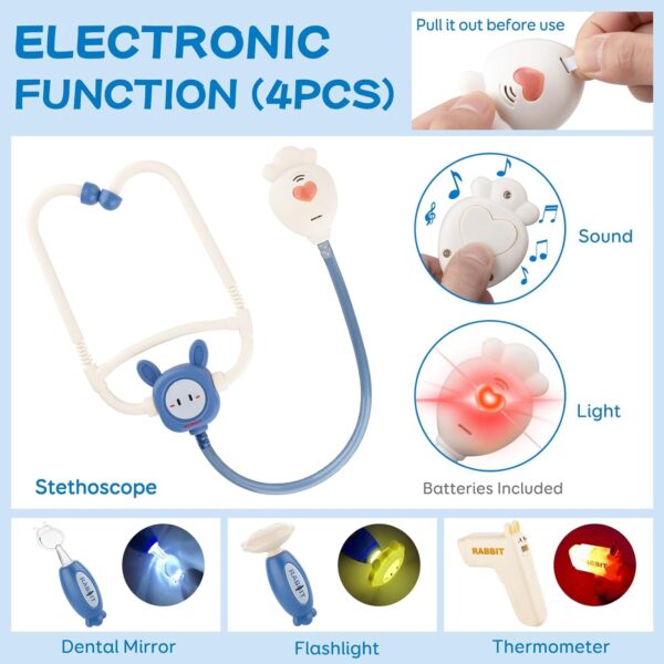 Cute Doctor Toys Educational Role Play Game Pretend Play Kids Toys Doctor Toy Play Set for Kids Girls Children - Image 4